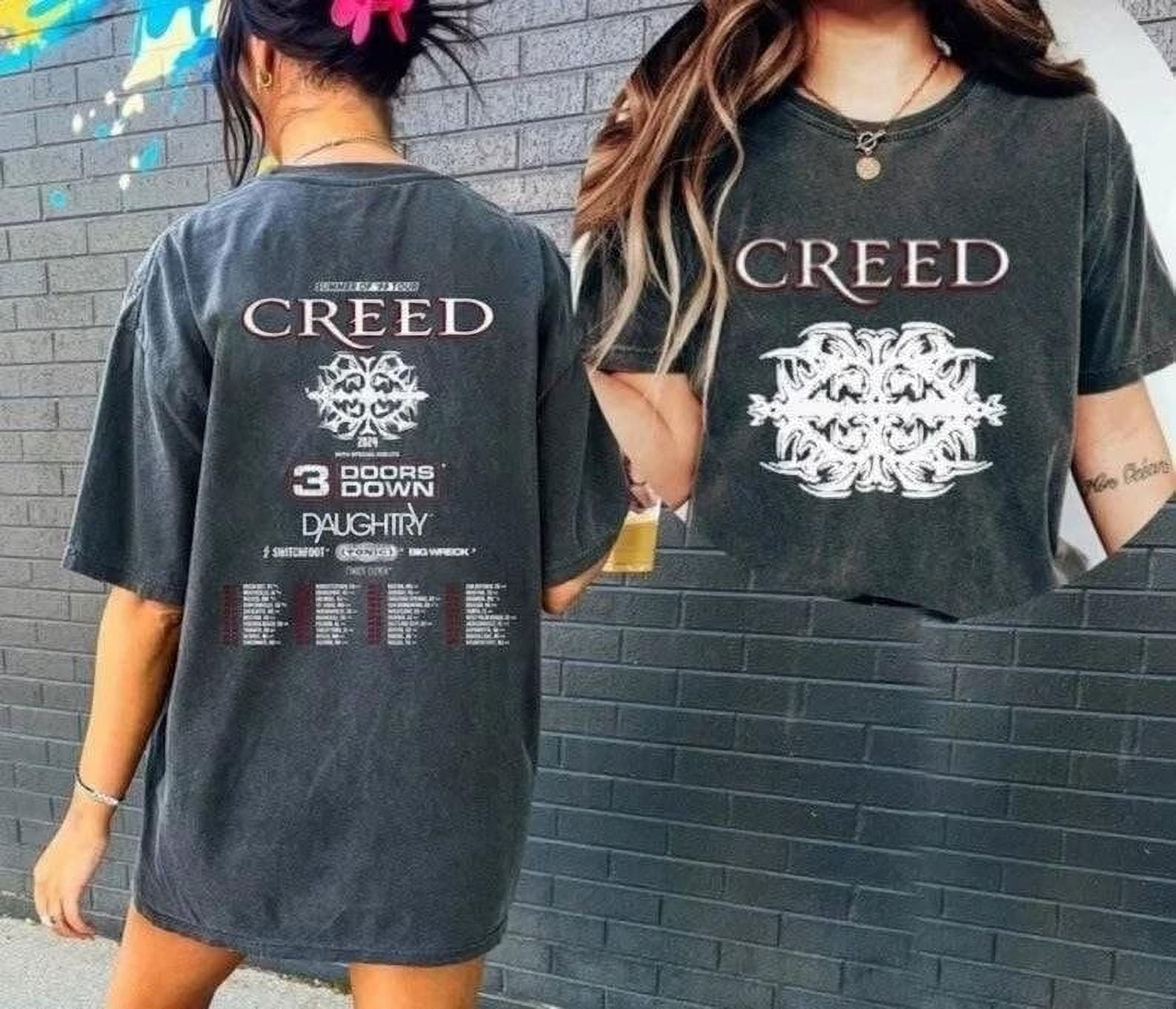 2 Sides Creed Band 2024 Tour Summer of ’99 Tour Shirt Creed 2024