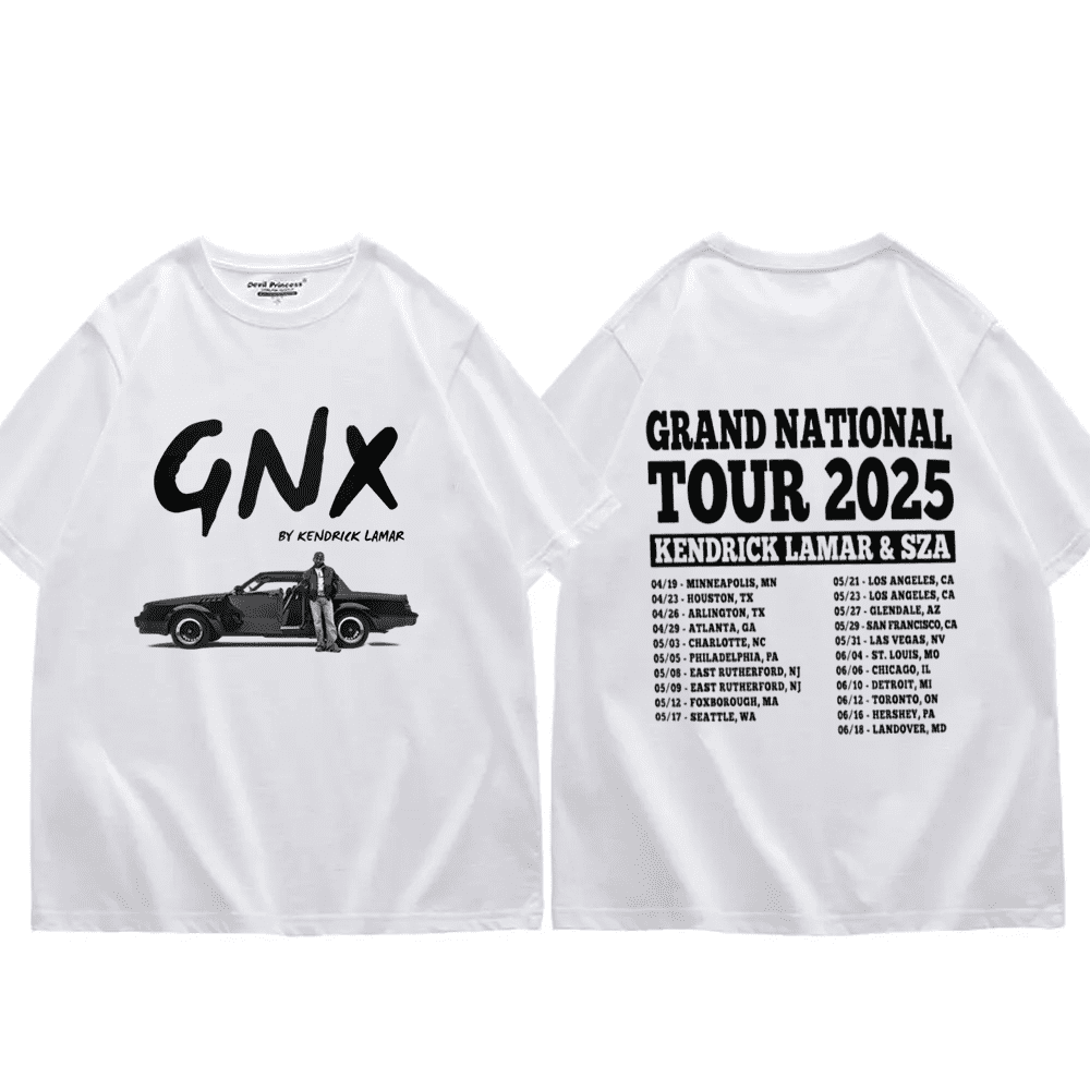 2 Sides Grand National Tour 2025 Unisex Tshirt, Kendrick Lamar GNX