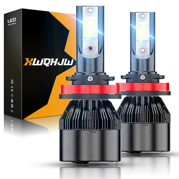 2-Sides H11 LED Headlight Super Bright Low Beam Bulbs Conversion Kit 6000K White