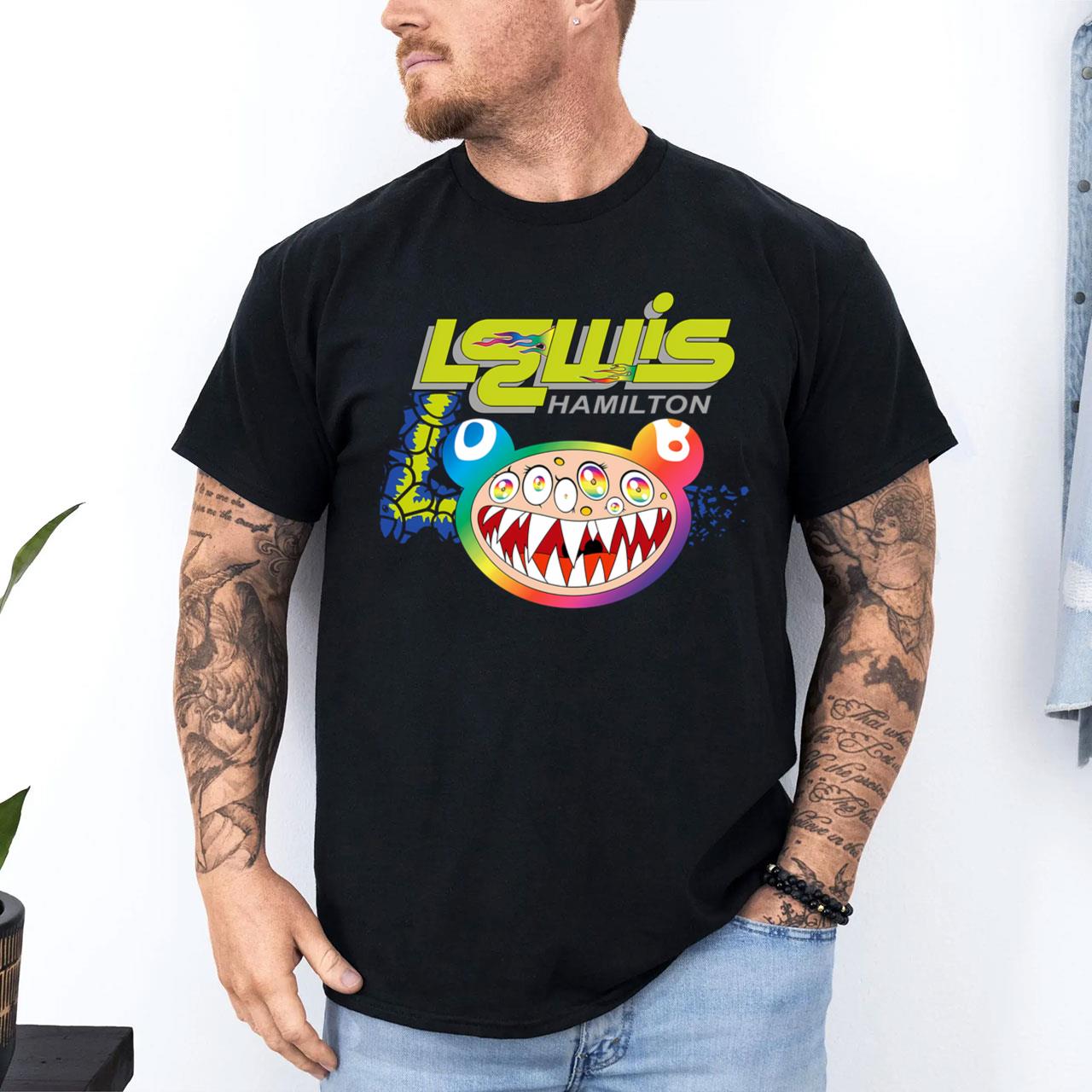 村上隆 Lewis Flame Out Longsleeve T-shirt Takashi Murakami Lewis Hamilton Flame Out Longsleeve T-shirt