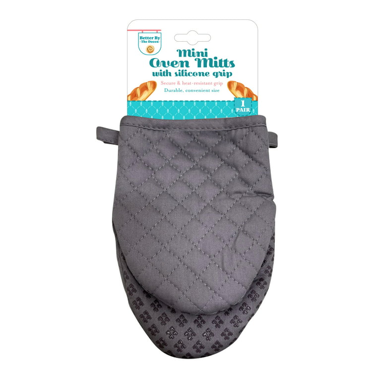 Nautica Grey 100% Cotton Mini Oven Mitts With Silicone Palm (Set of 2)  NAN013848 - The Home Depot