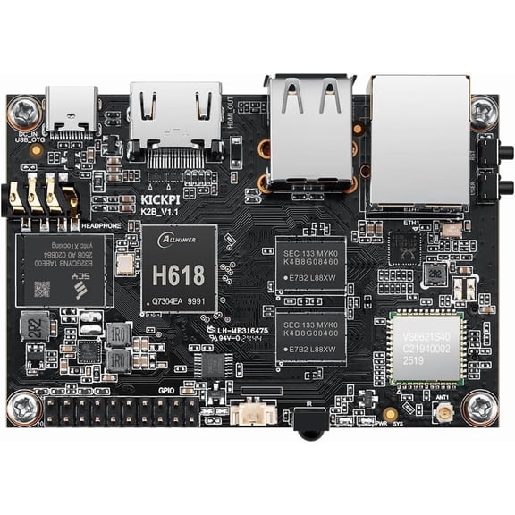 2 Single Board Computers, Allwinner 618 Quad-Core 64-Bit Development Board, Up to 1.5, 24, 16, Running 12.0/2204
