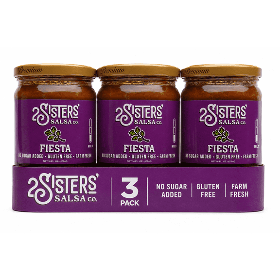 2 Sisters' Fiesta Salsa No Sugar Added 3 Pack 16 fl oz