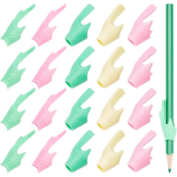 2 Sizes 60PCS Pencil Handwriting Grips Pen Grippers Pencil Cushion Pen Holder Grips Painting Drawing for Adults Arthritis Writing 3 Colors