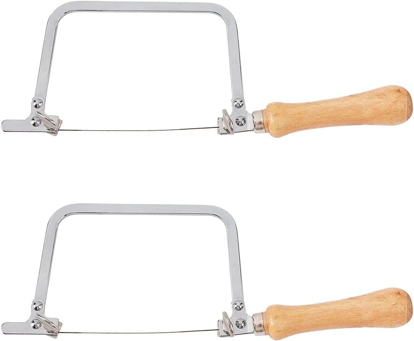 2 Sizes Coping Saw Steel Frame 50# Flat Wire Frame with Wood Handle ...