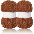 thumbnail image 1 of 2 Skeins 200g Teddy Fur Yarn Super Soft Yarn Chunky Fluffy Faux Fur Yarn Fuzzy Yarn Eyelash Yarn for Crochet Knit -Total Length 2×50m(2×55yds,3.53oz×2), 1 of 7