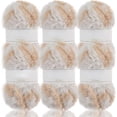 thumbnail image 1 of 2 Skeins /6 Skeins  Super Soft Fur Yarn Chunky Fluffy Faux Fur Yarn Eyelash Yarn for Crochet Knit-Total Length 2×32m(2×35yds,50g×2), 1 of 4