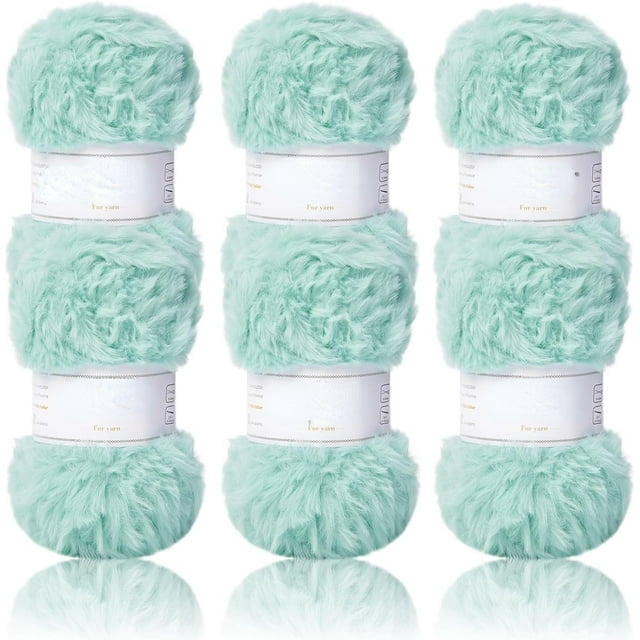 Super Soft Fluffy Fur Yarn - 2 Rolls (100g Each) Chunky Knitting Crochet Yarn For Scarves, Blankets, Hats - View #8