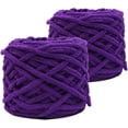 thumbnail image 1 of 2 Skeins 7mm Chunky Yarn for Crocheting,  Thick Fluffy Soft Chenille Yarn Velvet Yarn for Making Blankets, Clothes, DIY Craft, Pattern Knitting Creations, 100g/Roll, 43.74 Yards Per Roll, 1 of 6