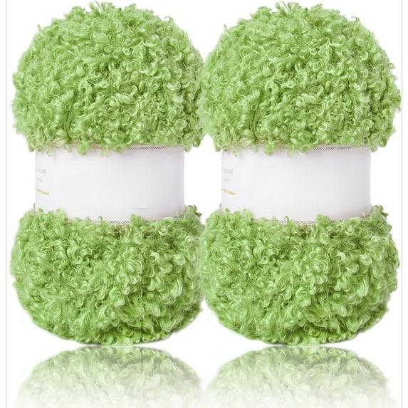 2 Skeins Fur Yarn Super Soft Yarn Chunky Fluffy Faux Fur Yarn Fuzzy Yarn for Crochet Knit -Total Length 2×80m(2×87yds,3.53oz×2)