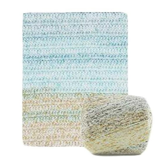 2 Skeins Lace Cotton DIY Crochet Figures Handmade Kids Crochet Handbag Yarn, Blue & Green