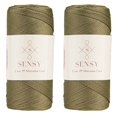 thumbnail image 1 of 2 Skeins of Sensy Premium 2mm 251 Yards Polyester Rope 100% Polypropylene Cord Macrame Cord 2mm Crochet Bag Cord Macrame Rope Crochet Thread Gift for Knitter (Avocado), 1 of 5