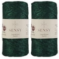 thumbnail image 1 of 2 Skeins of Sensy Premium 2mm 251 Yards Sparkle Polyester Rope 90% Polypropylene 10% Polyester Cord Macrame Cord 2mm Crochet Bag Cord Macrame Rope Crochet Thread for Knitter (Forest Green Sparkle), 1 of 5