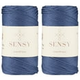 thumbnail image 1 of 2 Skeins of Sensy Premium 3mm 131 Yards Polyester Rope 100% Polypropylene Cord Macrame Cord 3mm Crochet Bag Cord Macrame Rope Crochet Thread Gift for Knitter (Denim), 1 of 6