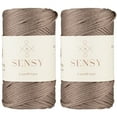 thumbnail image 1 of 2 Skeins of Sensy Premium 3mm 131 Yards Polyester Rope 100% Polypropylene Cord Macrame Cord 3mm Crochet Bag Cord Macrame Rope Crochet Thread Gift for Knitter (Mink), 1 of 6