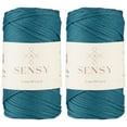 thumbnail image 1 of 2 Skeins of Sensy Premium 3mm 131 Yards Polyester Rope 100% Polypropylene Cord Macrame Cord 3mm Crochet Bag Cord Macrame Rope Crochet Thread Gift for Knitter (Peacock), 1 of 6