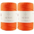 thumbnail image 1 of 2 Skeins of Sensy Premium 5mm 104 Yards Polyester Rope 100% Polypropylene Cord Macrame Cord 5mm Crochet Bag Cord Macrame Rope Crochet Thread Gift for Knitter (Orange), 1 of 6
