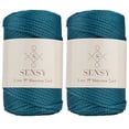thumbnail image 1 of 2 Skeins of Sensy Premium 5mm 104 Yards Polyester Rope 100% Polypropylene Cord Macrame Cord 5mm Crochet Bag Cord Macrame Rope Crochet Thread Gift for Knitter (Peacock), 1 of 6