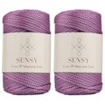 thumbnail image 1 of 2 Skeins of Sensy Premium 5mm 104 Yards Polyester Rope 100% Polypropylene Cord Macrame Cord 5mm Crochet Bag Cord Macrame Rope Crochet Thread Gift for Knitter (Plum), 1 of 6