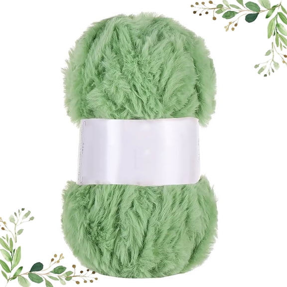 2 Skeins Soft Fluffy Chunky Eyelash Faux Wool Yarn for DIY Knitting & Crochet