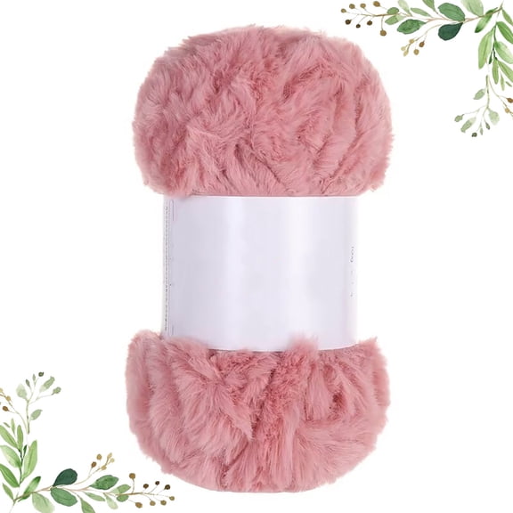 2 Skeins Soft Fluffy Chunky Eyelash Faux Wool Yarn for DIY Knitting & Crochet