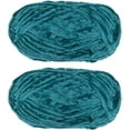 thumbnail image 1 of 2 Skeins Velvet Yarn Chenille Yarn 2x100g/7.1oz 174 Yards Total Length #6 Super Bulky Polyester Soft Blanket Yarn for Knitting Weaving Scarf, Hot Pink, 1 of 7