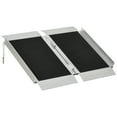 thumbnail image 1 of 2' Skidproof Portable Wheelchair Ramp for Home, Steps, Doorways, Carpeted Foldable Handicap Ramp, Threshold Ramp, 1 of 2
