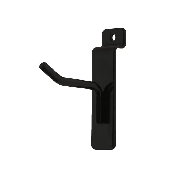 2" Slatwall Hooks (Peg Hook For Slatwall) Black 25 Count