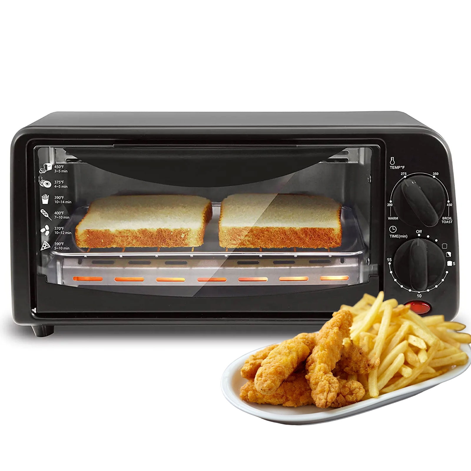 Healsmart Toaster Oven with 20Litres Capacity,Compact Size Countertop  Toaster, Easy to Control with Timer-Bake-Broil-Toast Setting, 1200W,  Stainless
