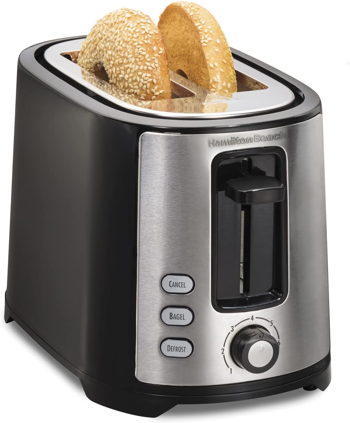 2-slice extra-wide slot toaster with bagel and defrost settings, toast tone selector, enhanced toasting, auto shutoff,