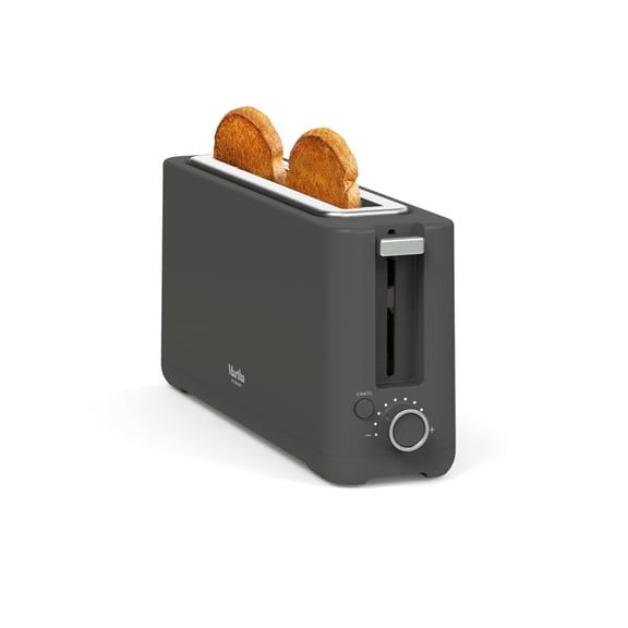 2 Slice Long Slot Toaster, Extra Wide for Sourdough & Bagels, 10 Setting Shade Control, Removable Crumb Tray, Self-Centering Design, Defrost/Reheat, Cancel, Slim Space-Saving, Linen
