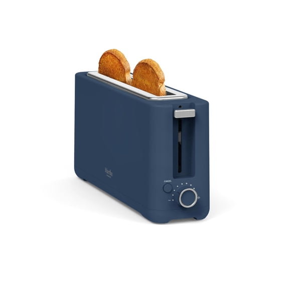 2 Slice Long Slot Toaster, Extra Wide for Sourdough & Bagels, 10 Setting Shade Control, Removable Crumb Tray, Self-Centering Design, Defrost/Reheat, Cancel, Slim Space-Saving, Linen