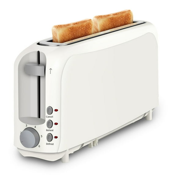2 Slice Slim Toaster, 6 Setting Shade Control with Cancel & Reheat & Defrost, Removable Crumb Tray,750 Watt, Modern Slim Design Fits Any Space