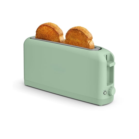 2 Slice Slim Toaster, Fits-anywhere™ Kitchenware, 6 Setting Shade Control with Reheat & Cancel Buttons, Fits sourdough, 10” Long Slot, Anti Jam & Auto Shutoff, 900 Watt, Oatmilk