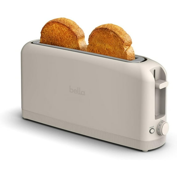 2-Slice Slim Toaster, Space-Saving Kitchenware, 6 Setting Shade Control with Reheat & Cancel Buttons, Fits Sourdough, 10” Long Slot, Anti-Jam & Auto Shutoff, 900 Watt, Surf