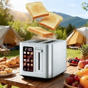 2-Slice Smart Toaster with Touchscreen, Long Slots, Stainless Steel