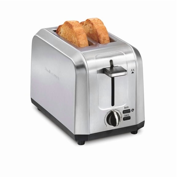2 Slice Stainless Steel Toaster, Electric Bread and Bagel Toaster with High-Lift Lever and Adjustable Browning Control for Everyday Toasting