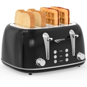 2 Slice Stainless Steel Toaster Retro with 6 Bread Shade Settings, Bagel, Cancel, Defrost Function, Extra Wide Slot, Removable Crumb Tray Green