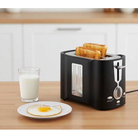 2 Slice Stainless Steel Toaster with Wide Slots&Drop-Down Crumb Tray, Quick Even Toasting 6 Browning Settings,Compact Kitchen Appliance for Bread Bagels,Perfect for Breakfast Home Apartment Dorm