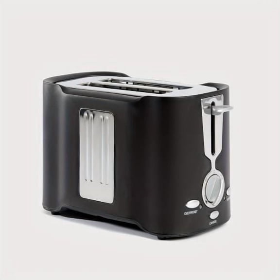 2 Slice Stainless Steel Toaster with Wide Slots Quick Even Toasting Drop Down Crumb Tray Compact Design for Kitchen Dorm Apartment