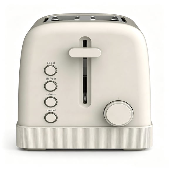 2 Slice Toaster, 6 Setting Shade Control w Reheat, Cancel, Bagel & Defrost Buttons, Removable Crumb Tray, Anti Jam & Auto Shutoff, Auto Centering Guides & Cord Wrap, 900 Watt, Oatmilk