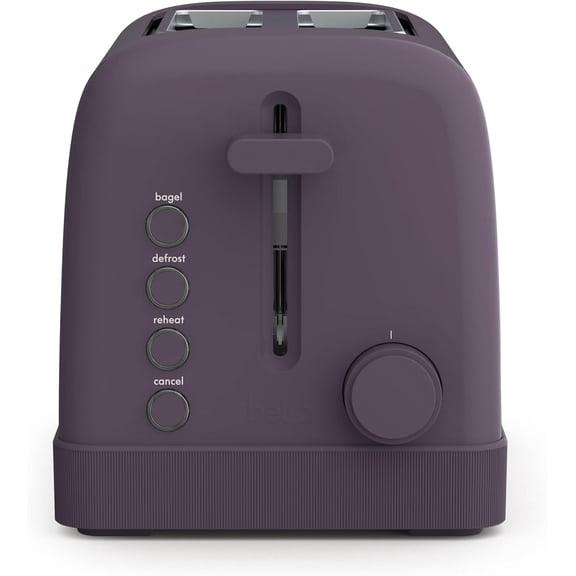 2 Slice Toaster, 6 Setting Shade Control w Reheat, Cancel, Bagel & Defrost Buttons, Removable Crumb Tray, Anti Jam & Auto Shutoff, Auto Centering Guides & Cord Wrap, 900 Watt