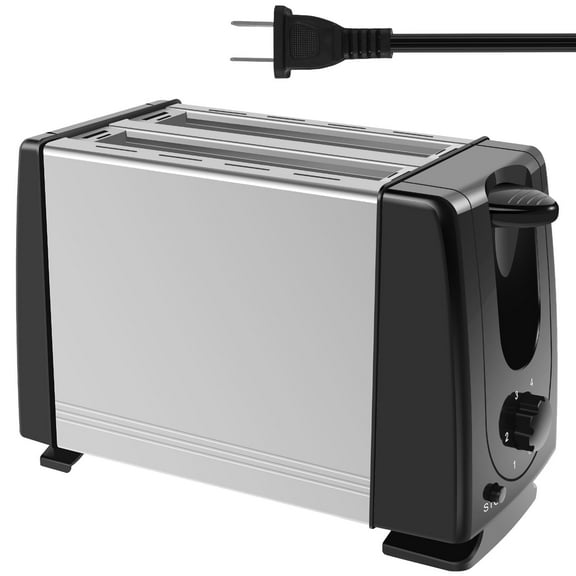 2 Slice Toaster Compact 2 Slots Toaster with 6 Browning Levels and Pause Button Stainless Steel Breakfast Toaster Multifunction Toaster for Toast Crumpets Small Breads