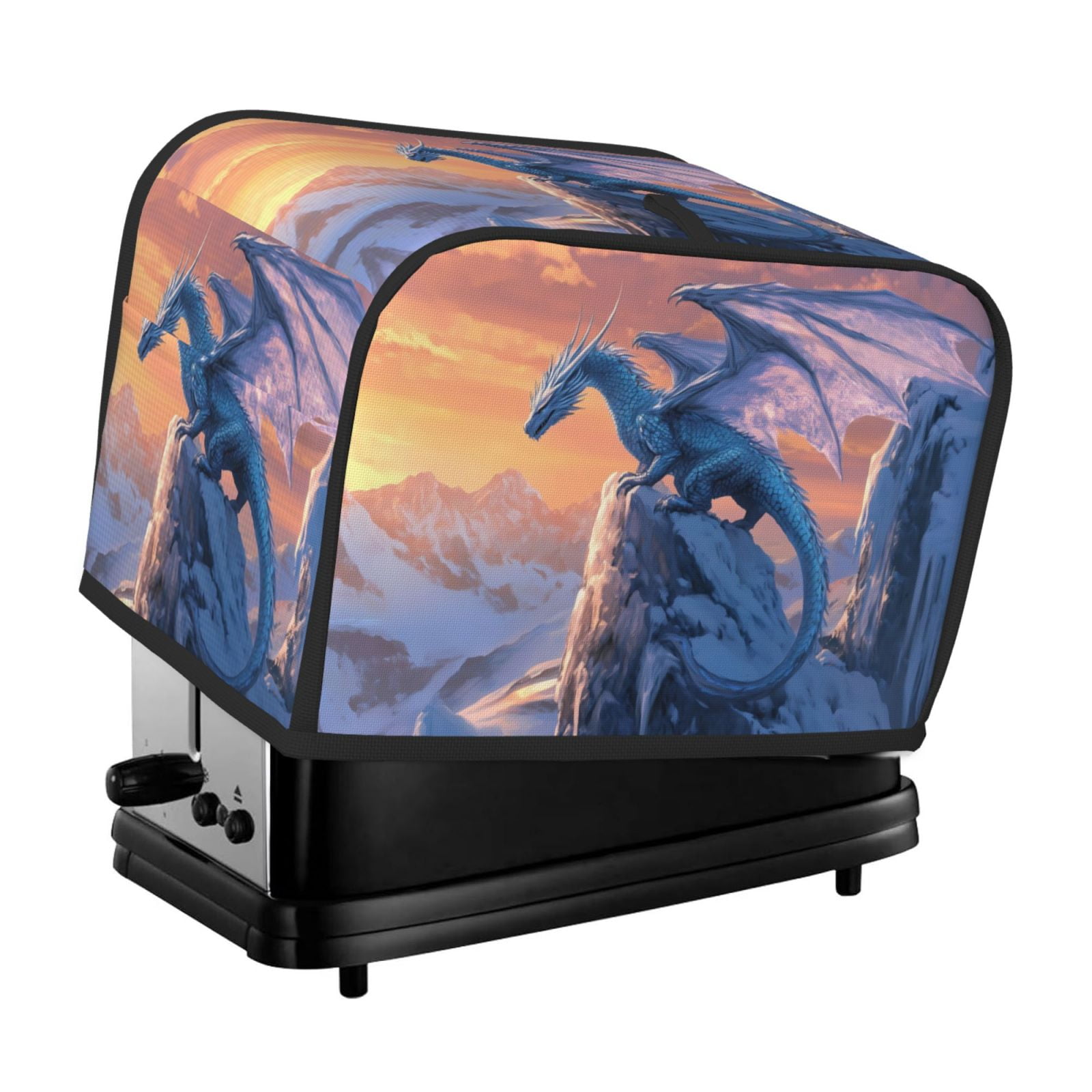 2 Slice Toaster Cover, Iceberg Cool White Dragon Waterproof Toaster