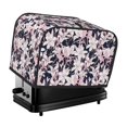 2 Slice Toaster Cover, Pink Leaves Lilies Flowers Waterproof Toaster