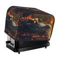 2 Slice Toaster Cover with Pockets, Autumn maple leaf crocodile Toaster