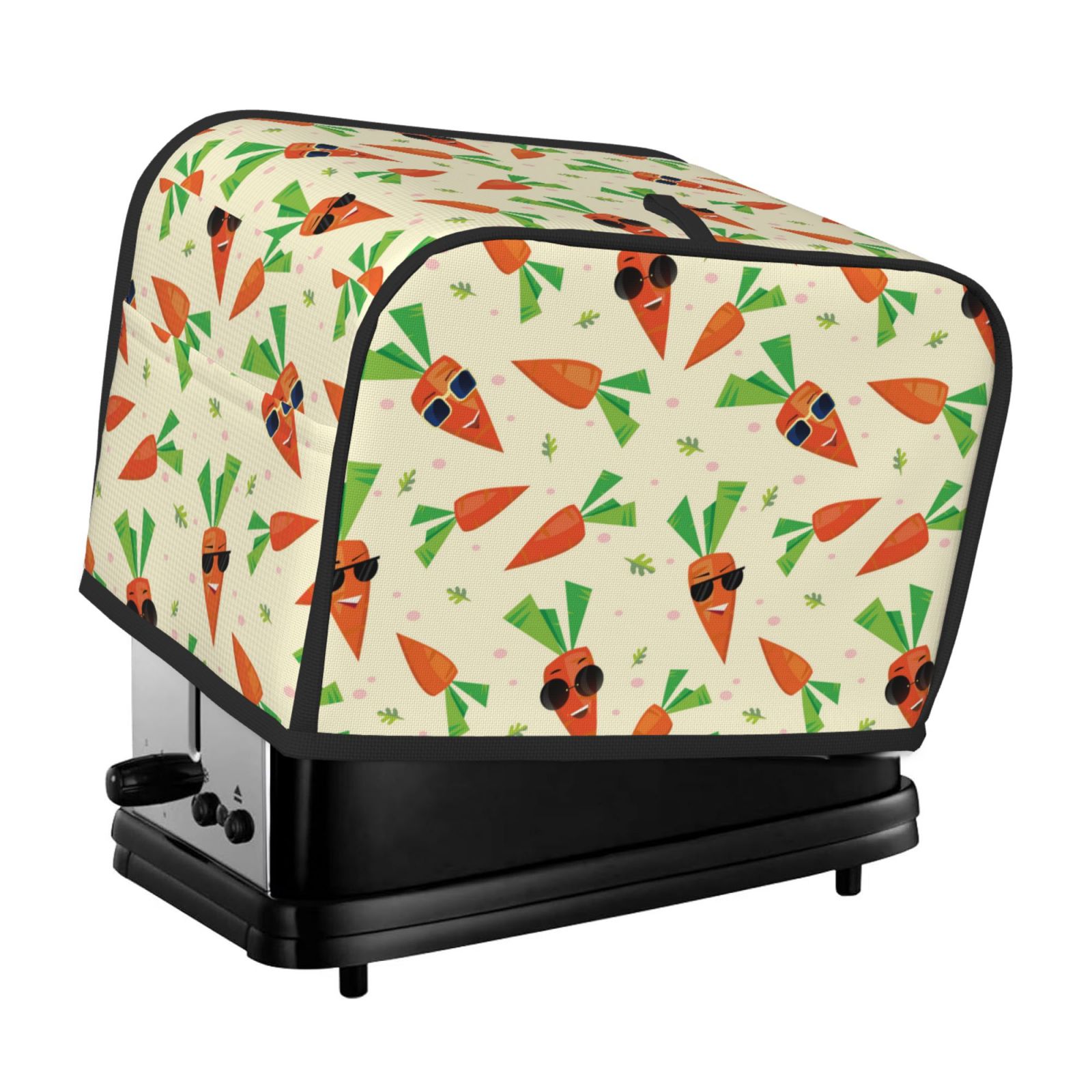 Toaster Case 2 Slice Toaster Cover with Pockets - Cute Carrot Sunglasses Water Proof ...