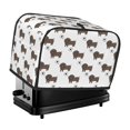 2 Slice Toaster Cover with Pockets, Dachshund Dog Puppy Black Love