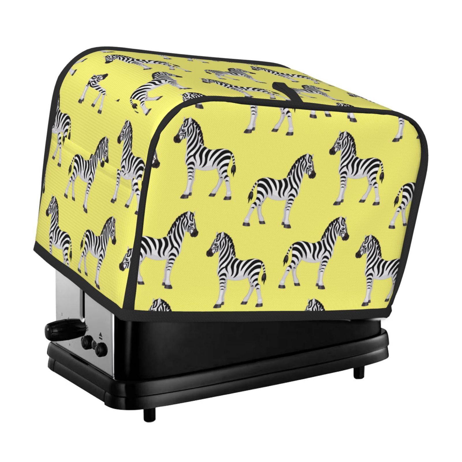 Zebra Toaster 2 Slice Toaster Cover with Pockets - cute Zebra yellow Water Proof ...