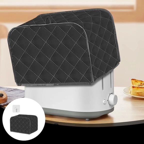2 Slice Toaster Cover, Quilted Polyester Toaster Covers 2 Slice Wide Slot, Dust-proof Universal Size Covers for Small Kitchen Appliance